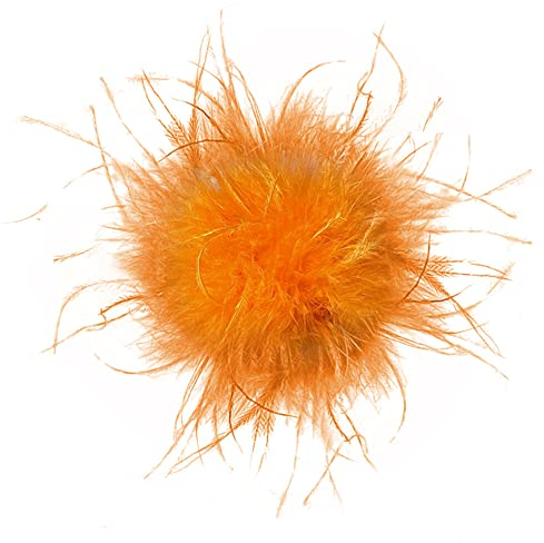 BYNYXI Broche en plumes d'autruche moelleuse pour femme, tiare - Manchettes de poignet - Plume - Banquet - Broche en plume - Broche en forme de fleur - Pour carnaval, cosplay, fête