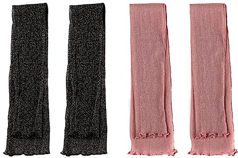 CUHZA 2 Paar Damen Kühlung Arm Ärmel UV-Sonnenschutz Mädchen Anti-Rutsch Armstulpe Sportstulpe für Radfahren Laufen Golf Reise Einkaufen