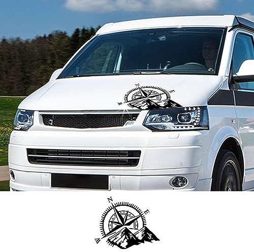 RWRAPS Autoaufkleber, Wohnmobil, Kompass, Grafik, Vinyl-Aufkleber, passend für VW Transporter T4 T5 T6 Multivan Caravelle Zubehör