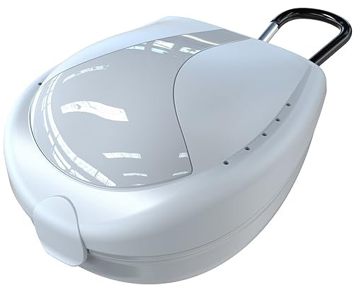 ARGOMAX Funda protectora bucal deportiva, 1 pieza con mosquetón, funda protectora bucal de fútbol, color blanco