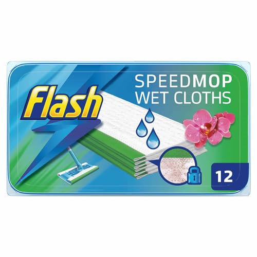 Speed Mop Wet Cloths 12pk - Provides A Powered Deep Clean - Floor Cleaning Pad Multi-Surface - Cleaning Solution Leaving Floor Clean And Dry - Refill Your Mop With These Wet Cloths