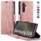 XYGLOW Handyhülle für Samsung Galaxy S24 5G Hülle Klappbar Premium PU Lederhülle Klapphülle【RFID Schutz】 Kartenfach Standfunktion Schutzhülle für Samsung S24 5G Flip Case Wallet Tasche Cover, Rosa