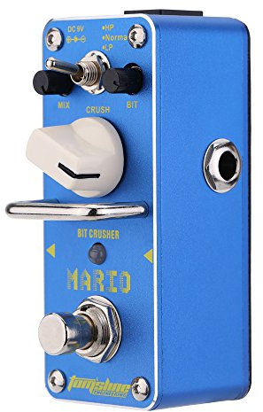 COMETX Mario Bit Brecher AMO-3 Mario Bit Crusher E-Gitarre Effekt Pedal Mini Einzeleffekt mit True Bypass