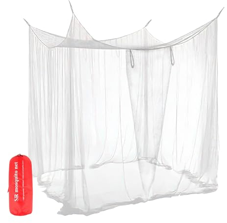 Hillylolly Moskitonetz Outdoor für Doppelbetten/Einzelbett, Fliegennetz Bett, Insektenschutz Netz ohne Eingang, Rechteckig 220 * 200 * 200cm für Camping