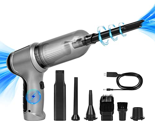 Aspirabriciole Senza Fili, Mini Aspirapolvere Senza Fili Potente, Aspirapolvere Portatile Senza Fili per Auto con Filtri, Spolverini ad Alta Velocità per la Pulizia dei Computer, Divano, Tastiera