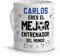 LolaPix Taza de futbol. Taza personalizada. Tazas originales para regalar. Regalo entrenador. Regalo entrenadora. Taza cerámica 330 ml.