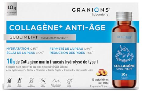 Granions - Sublimlift - Collagene Marin - Acide Hyaluronique - Goût Peche