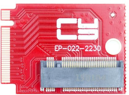 CY-Kartenadapter 2230 auf 2280 Adapter Kompatibel mit Rog Ally, NVME M-Key 5Pin M.2 PCIE 4.0 für Rog Alley SSD Adapter Upgrade Konverter 90 Grad MKey Modifikation PCB