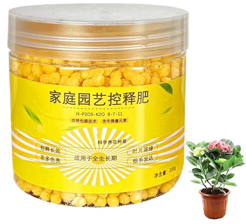 Duroecsain Bonsai-Düngerpellets | 120 Tage Blumendünger mit kontrollierter Freisetzung | Universeller milder Blumendünger, langsame Freisetzung für Zimmerpflanzen, Obstbäume, Rasen, Gemüse