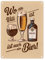 Wo ein Willi da ist auch Bier Metallschild in 15x20 cm Bierglas Schnapsglas Schnapsflasche Perfekt für Birnen- und Bierliebhaber