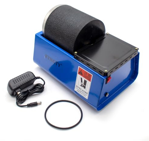 LeTkingok 220V Rock Rotary Tumbler Lapidary Machine, 2,5kg einzelne Trommelperlen Rock Stones Gold Silber Schmuck Jade Metall Poliermaschine (Nicht einstellbare Geschwindigkeit)