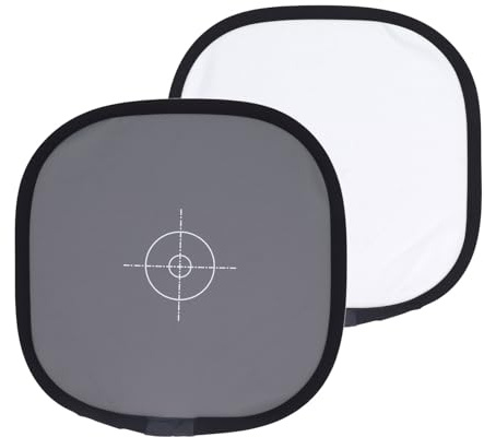 Kamera-Fokus-Board, 30 cm, 18% Belichtung, Graukarte, Weißabgleichskarte, Doppelseitiger Grauer Reflexionsreflektor, Faltbar, mit Tragetasche, Weißabgleichskarte für Fotografie