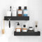 Kitsure Duschablage ohne Bohren - 2 Stück rostfreie Badezimmer Organizer, schnell trocknende Badregal ohne Bohren mit großer Kapazität, langlebige Shampoo Halterung für Duschel, X-Large, Schwarz
