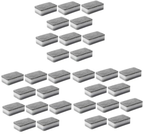 minkissy 3 Sätze DREI Schicht Iges Schwamm Reinigungs Tuch Dekontaminations-reinigungsbürste Natürliche Reinigungstücher Spülschwamm Schrubber Multi-Peeling-schwämme Nicht Grey 10 Stück * 3