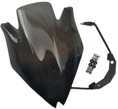 Para-Brise pour Kawasaki pour Z750 pour Z750R Z750 2007 2008 2009 2010 2011 2012 Pare-Brise Déflecteurs De Vent Fumé Noir Moto Pare-Brise Moto Déflecteur Vent(Smoke Black)