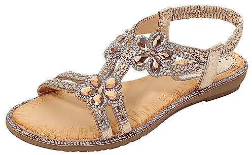 Sandals for Women Ladies Low mid Block Heel Sandals Open Toe Ankle Strap Ladies Party Dress Pumps Shoes for Summer Beach Holiday Outdoor