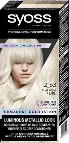 Permanent hair dye Syoss Baseline Metallic Collection, 12-53 Platinum Pearl, 115 ml