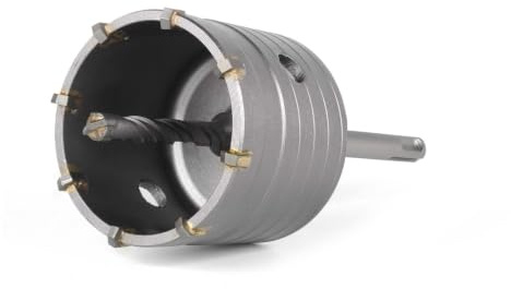 BINOTA 68mm Profi-Betonbohrkrone – SDS-Plus (110mm) – Trockenbohren | Hartmetall-Kernbohrer mit Kreuz-Zentrierbohrer für Trockenbohren in Beton, Ziegel, Mauerwerk, Stein. SDS-Plus-Aufnahme