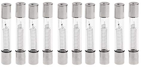 YUOIUX Fuse Tube 10 PCS 5KV 0.8A 800MA Glass Tube Microwave Oven Replacement Cartridge Fast Blow