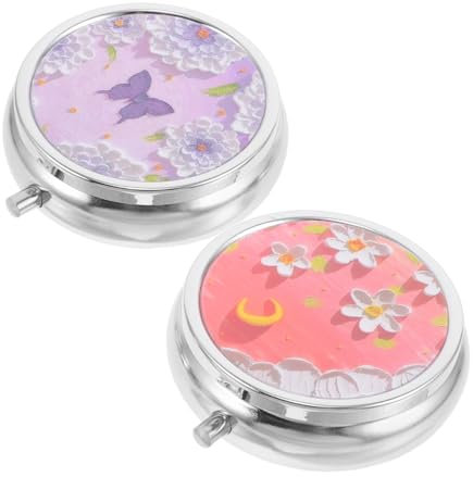 PartyKindom 2 Piezas Caja de Pintura Metálica Vacía Compartimentos para Maquillaje para Almacenar Corrector y Pintura Facial Estuche de Viaje Práctico