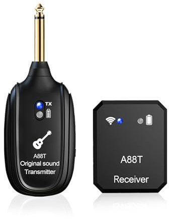 summina 24bit/48kHz Wireless In Ear Monitor System Transmitter Receiver Set Plug and Play Low Latency for Studio Band Reheasal Live Performance Choirs, Rechargeable Battery, 30m Range