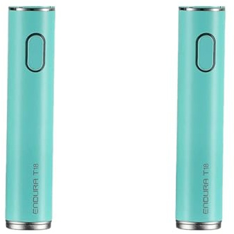 T18 Battery For Innokin T18e Tank/Kits | Easy To Charge On/Off | 5 Click Function 14W | Maximum Output Current 3.5A | 1000mah Battery | 510 Threaded | 2ml Cartridge No Nicotine (Light Blue - 2 Pack)