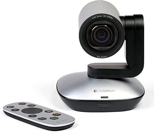 Logitech PTZ PRO Professional Video Conferencing Camera (Pan, Tilt, Zoom), FullHD Video, 10x Lossless HD Zoom, Auto Focus, Remote Control, USB Plug and Play, PC/Mac - 960-001022 (Renewed)