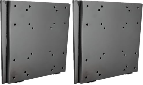 Allcam LCD111 22 24 26 30 32 LED/LCD TV Ultra Slim Wall Mount Bracket, Super Flush 15mm, Max Mount Size 200x200, Hold up to 30kgs (66 lb) (Pack of 2)