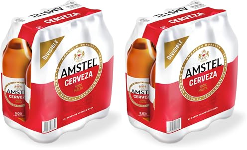 Amstel Cerveza Lager Pack Botella, 6 x 1L (Paquete de 2)