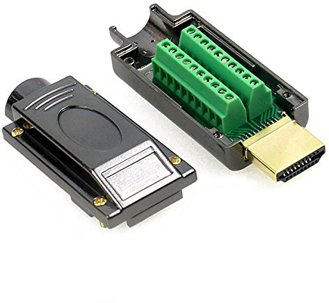Adaptador de HDMI, cubierta de plástico y metal, E508