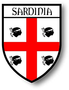 Akachafactory Aufkleber Sticker autoaufkleber Wappen Schild Flagge flaggen Fahne sardinien