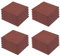 vidaXL 24x Fallschutzmatte Gummi 50x50x3 cm Rot Matte Gummimatte Spielplatz