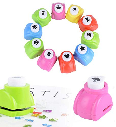 Motivstanzer,12 Stück Mini Motivlocher Kinder Papier Craft Punch Papierstanzer Set für Bastelarbeiten, Grußkarten, Fotoalben, Tischkarten, Scrapbooking