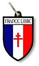 Porte cles clefs cle Drapeau Collection Ville Blason France Libre de Gaulle