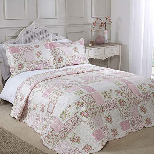 Emma Barclay Bedspread, 100% Polyester Cotswold Tagesdecke Bed Pink, Rose, King Size