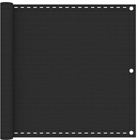 vidaXL Balkon Sichtschutz Bespannung Terrasse Windschutz Sonnenschutz Balkonbespannung Balkonverkleidung Balkonsichtschutz Anthrazit 90x500cm HDPE