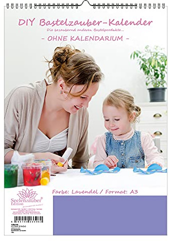 DIY Bastelzauber Wandkalender zum basteln OHNE Kalendarium DIN A3 Hochformat Farbe: Altrosa - Seelenzauber Fotokalender Bastelkalender Basteln