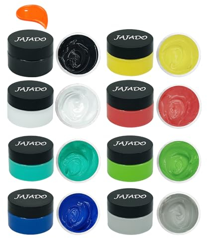 JAJADO 8 Colors Chalk Paste Paint Set, Fabric Silk Screen Printing Stencils Paste for Painting on Wood, Chalkboard, Home Decor Transfers Chalk Art Paste Supplies, Transfer Chalk Paste