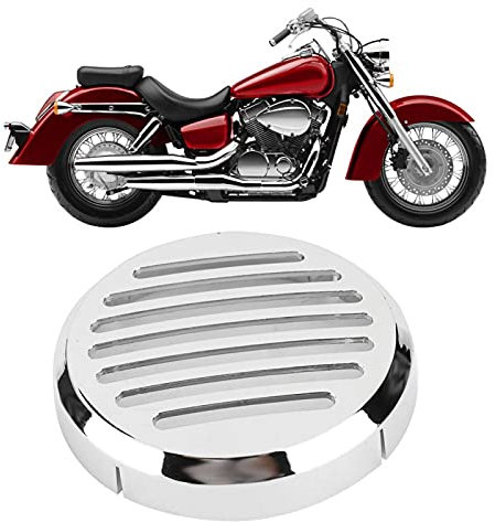 Kuuleyn Couvercle de klaxon de Moto, 3,5 Couvercle de klaxon Rond chromé adapté aux Accessoires de Modification de Moto Cruisers