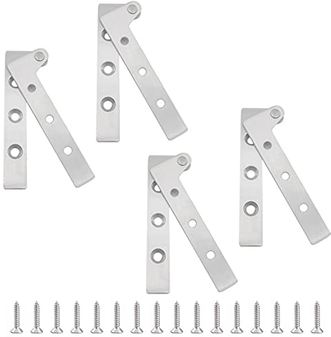 INCREWAY Drehbare Drehscharniere, 4 Stück, 360 Grad drehbar, Edelstahl, versteckte Tür, Pivot-Scharnier für Schrank, Schrank, Fenster, 4 Stück