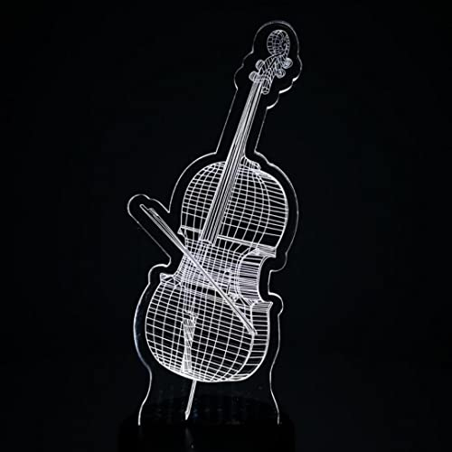 mugesh Lampe Instrument 3D - schönes Geschenk für Musiker (Cello)