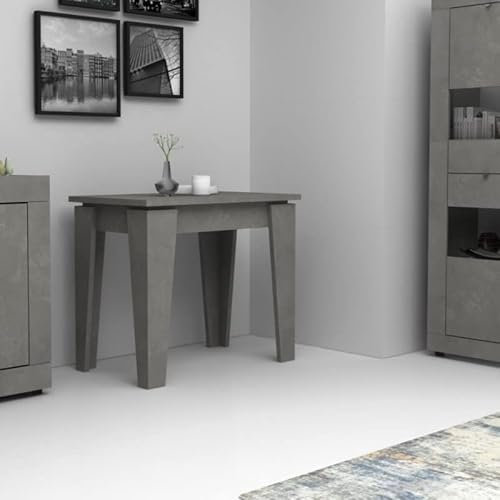 iperbriko Tavolo consolle salvaspazio cemento allungabile cm 50 x 90
