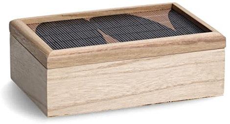 Zeller 15199 Aufbewahrungsbox Black Mosaic, Holz, ca. 24 x 16 x 8,5 cm