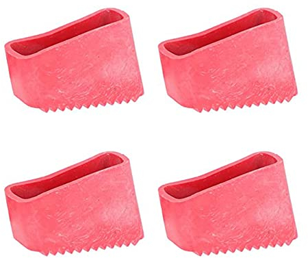 LONGHAO 4 pcs LeiterfüßE Leiter GummifüßE Leiter Rutschfeste FüßE Matte Leiter-AntirutschfüßE, Leiter-ErsatzfüßE, Leiterteile, FüR Teleskopleitern,Technikleitern,FischgräTleitern(Rot)