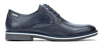 Pikolinos Zapatos Cordones en Cuero Leon para Caballero Color Blue