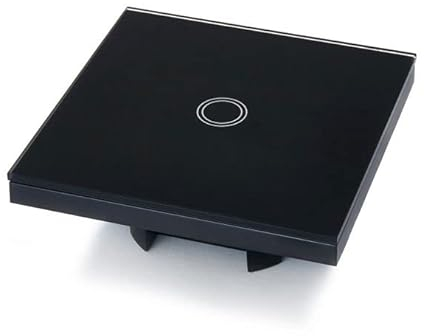 LumenTEC Touch Lichtschalter 1 Fach, Wandschalter Unterputz Lichtschalter Schwarz Glas Platte 110-220V, Touchscreen (1-Fach, Schwarz)
