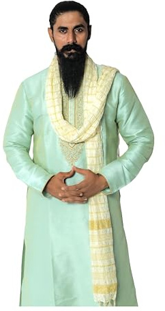 Lady Dwiza Indian Traditional Kurta Sherwani Dupatta Shawl Scarf For Men (Only Dupatta)