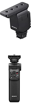 Sony ECM-B10 Micrófono direccional (Compacto, inalámbrico, sin batería), Negro & GPVPT2BT.SYU Estabilizador para cámaras, Agarre con Mando a Distancia Bluetooth, función