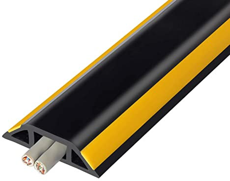 SRNSAEB 4cm Wide Cord Cover for Floor, Flexible PVC Cable Raceways, Self-Adhesive Cable Protector for Home/Office/Warehouse/Classroom (Color : B, Size : 1400cm (46ft))