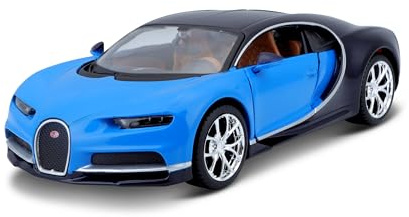 Maisto BUGATTI CHIRON Super Car Model Kit - 1:24 Scale - Build-It-Yourself Die-Cast Model Car Kit - 1:24 Scale, Blue